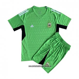 Camiseta Argentina Portero Nino 2022 Verde