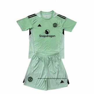 Camiseta Manchester United Portero Nino 25-26 Verde