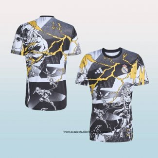 Camiseta Pre Partido del Real Madrid 25-26 Negro Blanco