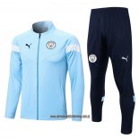 Chandal de Chaqueta del Manchester City 22-23 Azul Claro