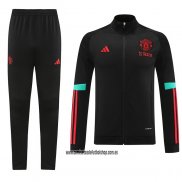 Chandal de Chaqueta del Manchester United Nino 23-24 Negro