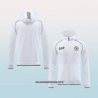 Chaqueta con Capucha del Napoli 23-24 Blanco