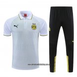 Conjunto Polo del Borussia Dortmund 22-23 Blanco y Verde