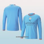 Primera Camiseta Manchester City 22-23 Manga Larga