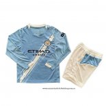 Primera Camiseta Manchester City Nino 25-26 Manga Larga