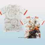 Camiseta Japon Anime 25-26 Blanco y Naranja Tailandia
