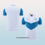 Camiseta Polo del Manchester City 22-23 Azul y Blanco