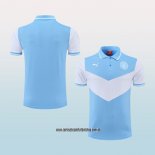 Camiseta Polo del Manchester City 22-23 Azul y Blanco