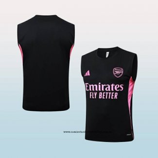 Camiseta de Entrenamiento Inter Miami 25-26 Sin Mangas Negro Rosa