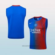 Camiseta de Entrenamiento Paris Saint-Germain 25-26 Sin Mangas Azul Rojo