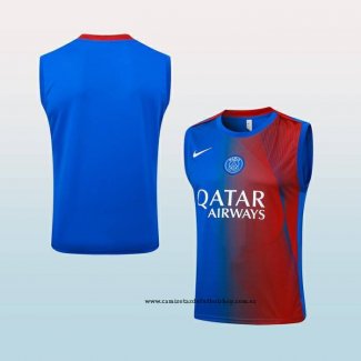 Camiseta de Entrenamiento Paris Saint-Germain 25-26 Sin Mangas Azul Rojo