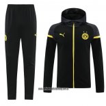 Chandal con Capucha del Borussia Dortmund 24-25 Negro