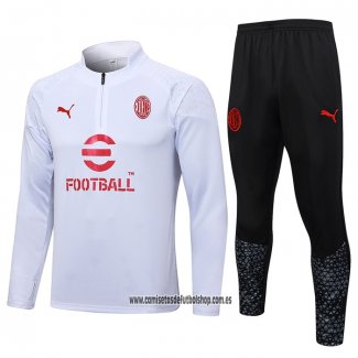 Chandal de Sudadera del AC Milan 23-24 Blanco