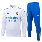 Chandal de Sudadera del Real Madrid 25-26 Azul Blanco