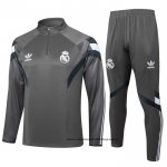 Chandal de Sudadera del Real Madrid Nino 24-25 Gris