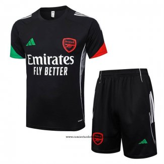 Chandal del Arsenal 25-26 Manga Corta Negro - Pantalon Corto