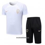 Chandal del Corinthians 23-24 Manga Corta Blanco - Pantalon Corto