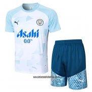 Chandal del Manchester City 24-25 Manga Corta Azul - Pantalon Corto