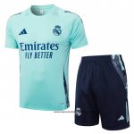 Chandal del Real Madrid 24-25 Manga Corta Verde - Pantalon Corto