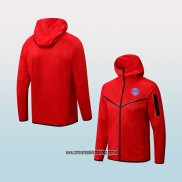 Chaqueta con Capucha del Paris Saint-Germain Jordan 22-23 Rojo