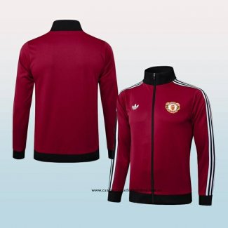 Manchester United 24-25 Rojo Oscuro Chaqueta de