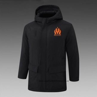 Olympique Marsella 24-25 Negro Chaqueta Invierno del