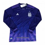 Segunda Camiseta Argentina 3 Estrellas 2022 Manga Larga