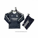 Segunda Camiseta Real Madrid Nino 25-26 Manga Larga