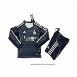 Segunda Camiseta Real Madrid Nino 25-26 Manga Larga