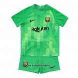 Camiseta Barcelona Portero Nino 21-22 Verde