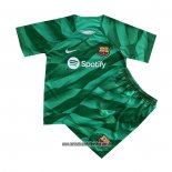 Camiseta Barcelona Portero Nino 23-24 Verde