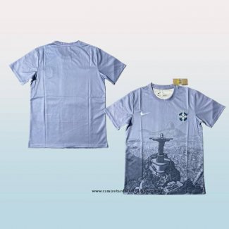 Camiseta Brasil Jesus 25-26 Gris Tailandia
