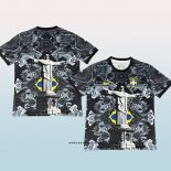 Camiseta Brasil Jesus 25-26 Negro Tailandia