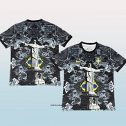 Camiseta Brasil Jesus 25-26 Negro Tailandia