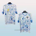 Camiseta Malaga Special 25-26 Azul Tailandia Blanco