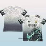 Camiseta Real Madrid Dragon 24-25 Blanco Gris Tailandia