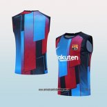 Camiseta de Entrenamiento Barcelona 22-23 Sin Mangas Azul y Rojo