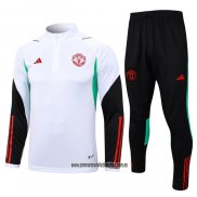 Chandal de Sudadera del Manchester United 23-24 Blanco