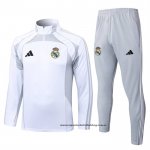 Chandal de Sudadera del Real Madrid 25-26 Blanco Gris