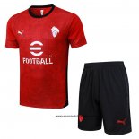Chandal del AC Milan 25-26 Manga Corta Rojo - Pantalon Corto