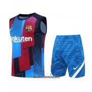 Chandal del Barcelona 22-23 Sin Mangas Azul y Rojo