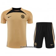 Chandal del Chelsea 22-23 Manga Corta Oro - Pantalon Corto