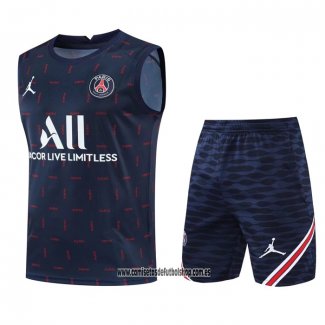 Chandal del Paris Saint-Germain 2022 Sin Mangas Azul