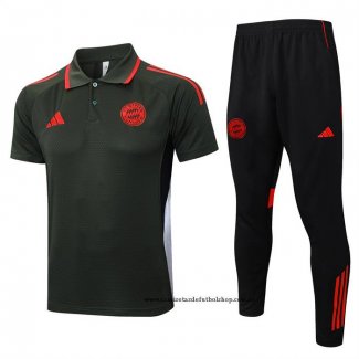 Conjunto Polo del Bayern Munich 25-26 Verde Oscuro