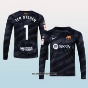 Jugador Camiseta Barcelona Portero Ter Stegen 23-24 Manga Larga Negro