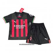 Primera Camiseta AC Milan Nino 22-23