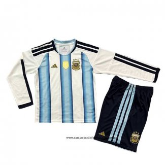 Primera Camiseta Argentina Nino 2026 Manga Larga