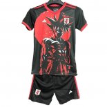 Camiseta Japon Anime Nino 25-26 Negro Rojo