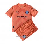 Camiseta Manchester City Portero Nino 22-23 Naranja