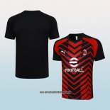 Camiseta de Entrenamiento AC Milan 23-24 Rojo y Negro